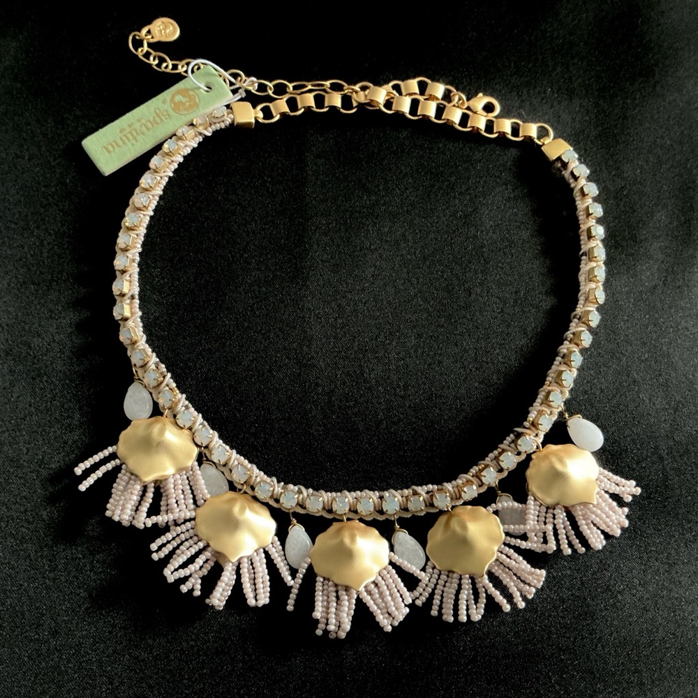 Spartina Beaded Fringe necklace NWT
